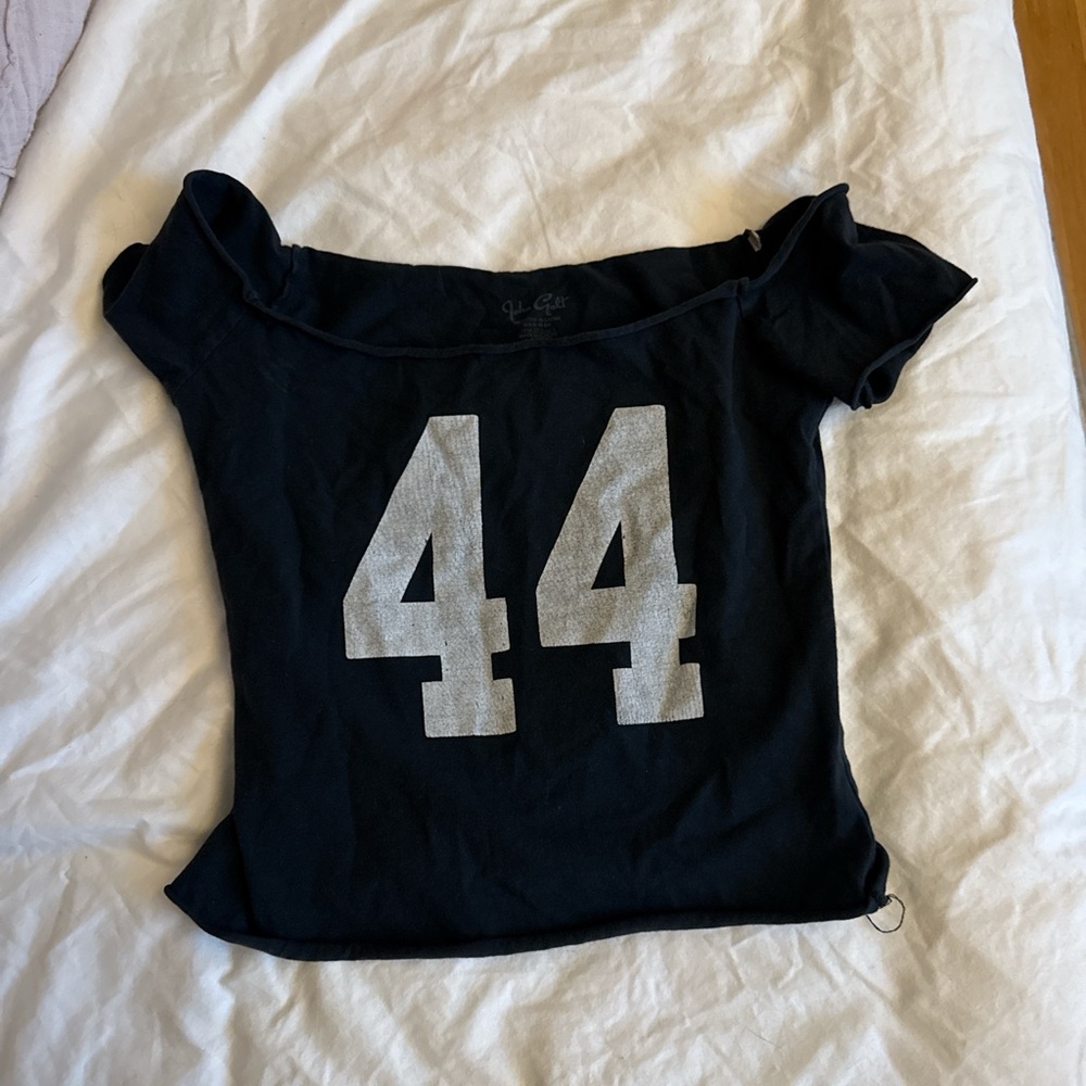 Brandy Melville Black Top with Silver Numbers